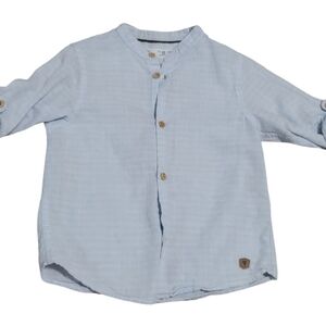 Zara baby blue button down shirt